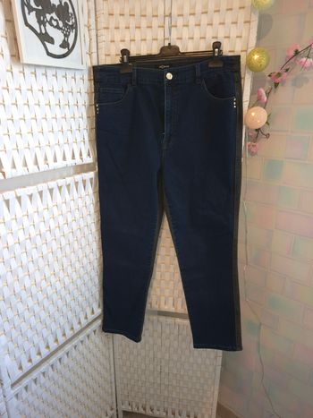👖joli jean slim cropped bicolore original mosquitos femme T44