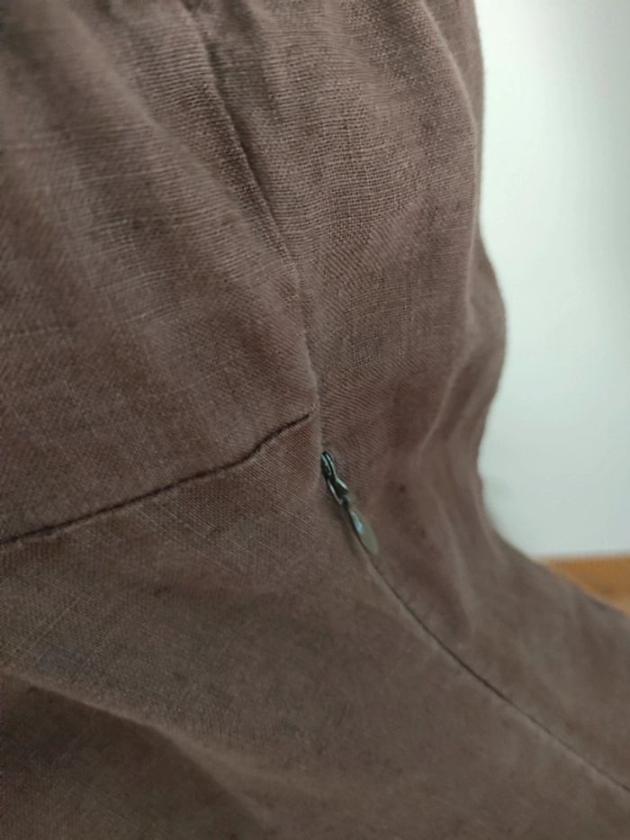 robe été chic lin 38 40 marron etam - photo numéro 3
