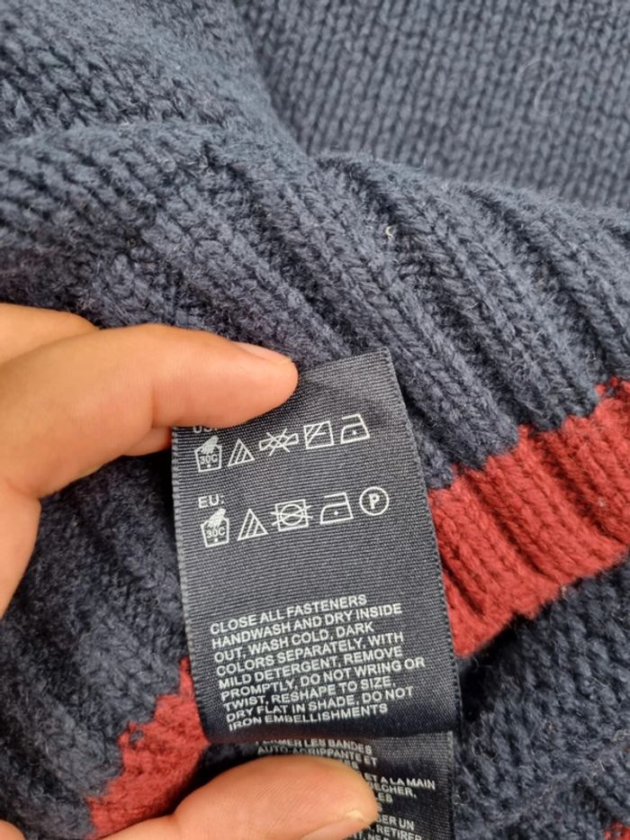 Veste zippée épaisse Tommy Hilfiger bleu marine – Taille L Homme (mesures en photos) - photo numéro 9