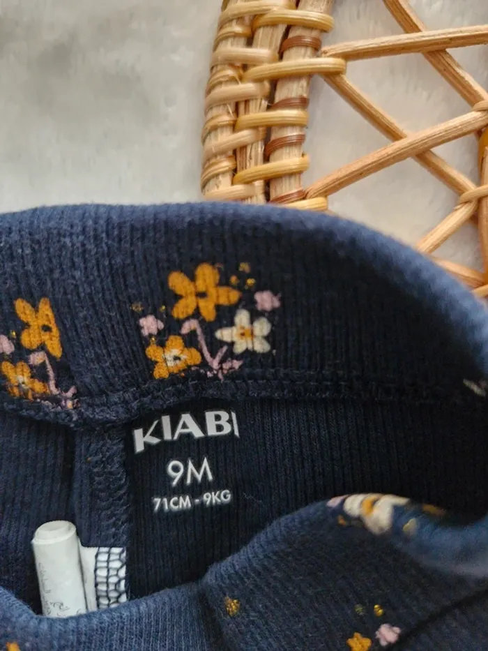 Ensemble motif fleurs côtelé 9 mois kiabi - photo numéro 5