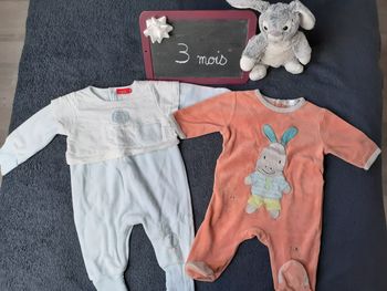 Lot de 2 pyjamas 3 mois