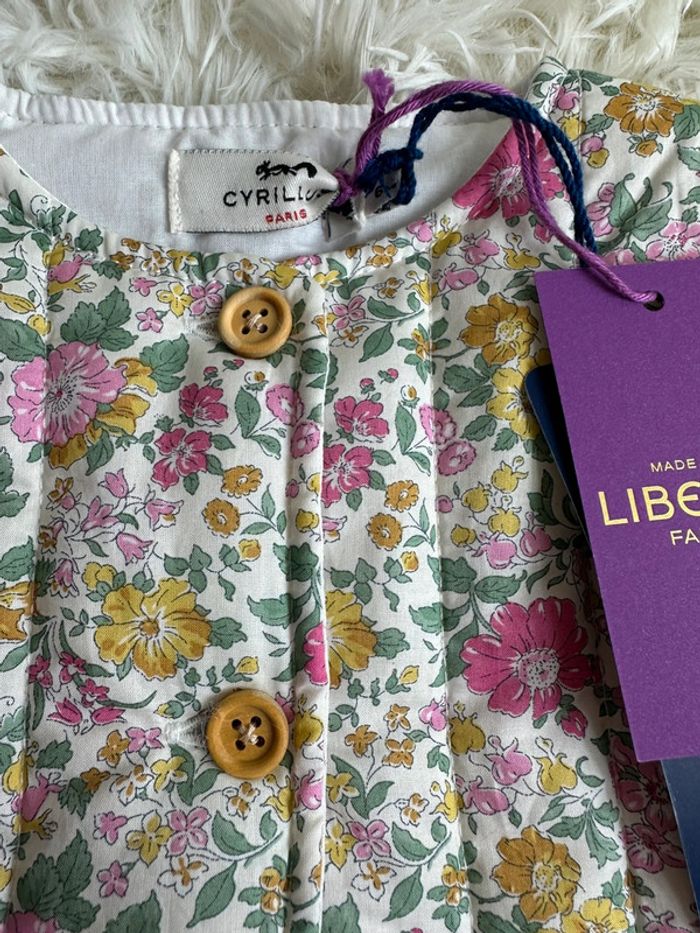 Veste sans manche liberty Cyrillus taille 6 mois - photo numéro 4