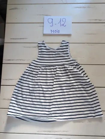 Robe marinière bébé fille 9/12 mois