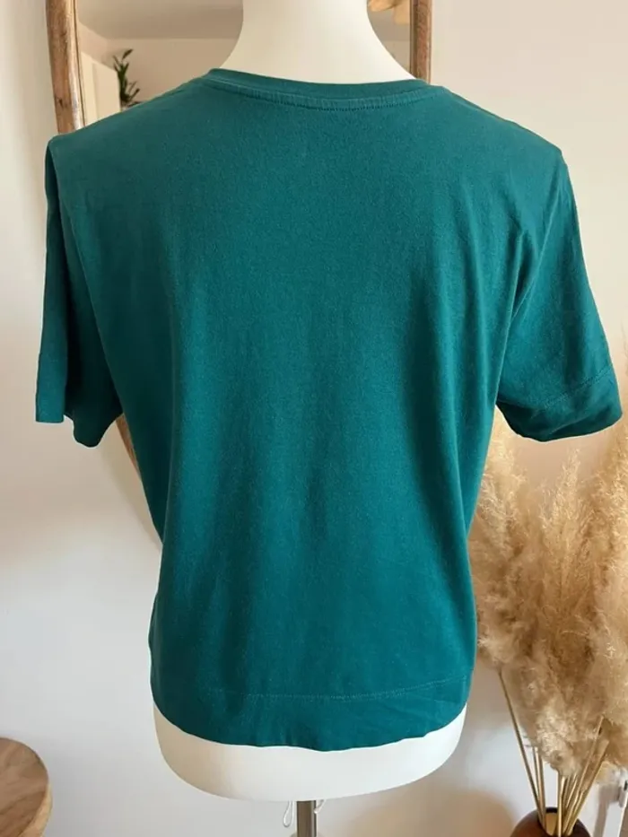 T-shirt bleu/vert canard Camaïeu - photo numéro 6