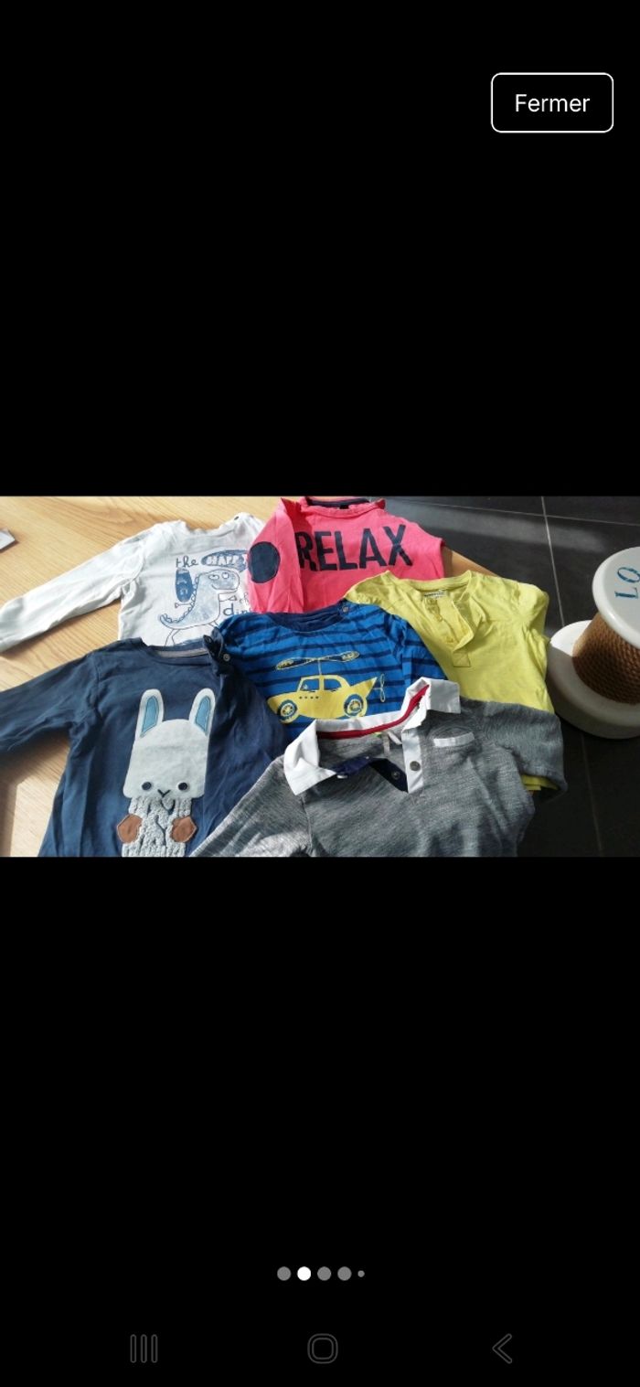 Lot t-shirts manches longues 18 mois - photo numéro 2