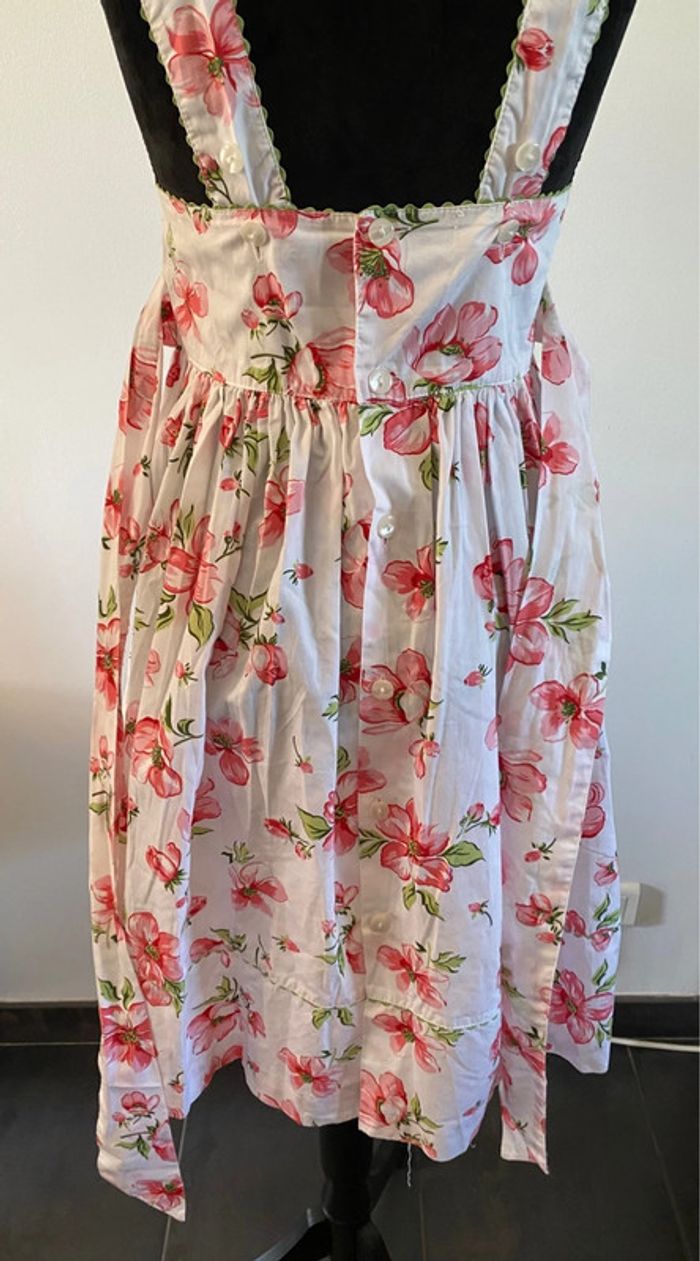 Robe d’été blanche avec fleurs rose et vertes taille 34 - photo numéro 13