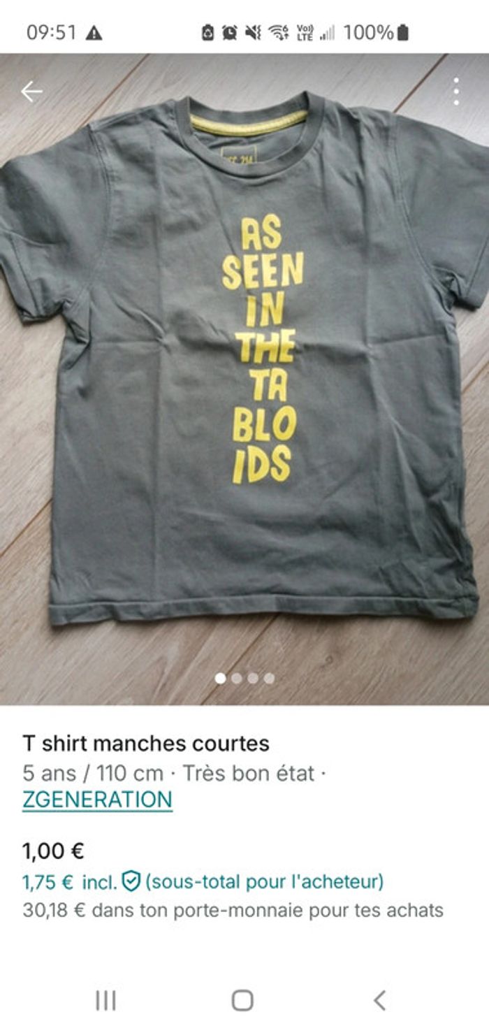 Lot 6 t shirts manches courtes - photo numéro 3