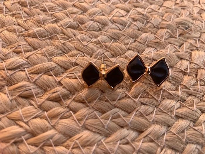 Bijoux 🎀 Boucles d’oreilles noeuds noir - photo numéro 2