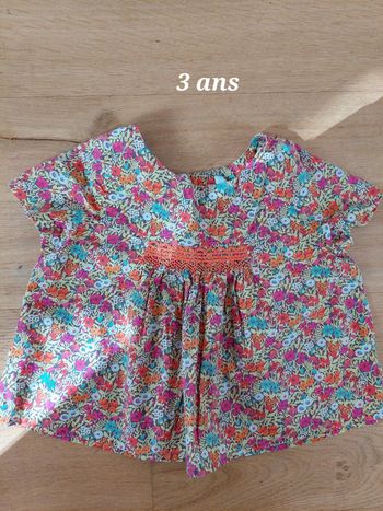 Blouse Bonpoint fleurie liberty