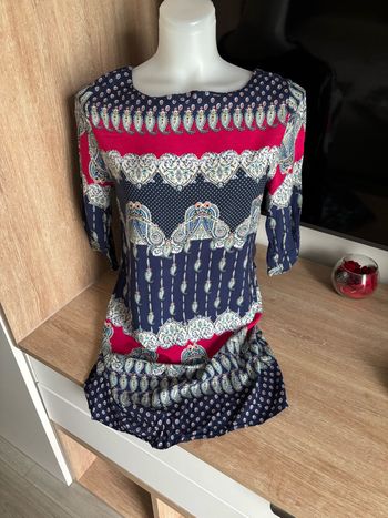 Robe Tunique manche 3/4 imprimé paisley taille S/M