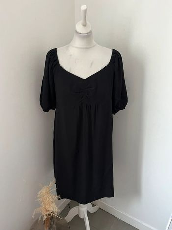 Robe col en V noire Promod M