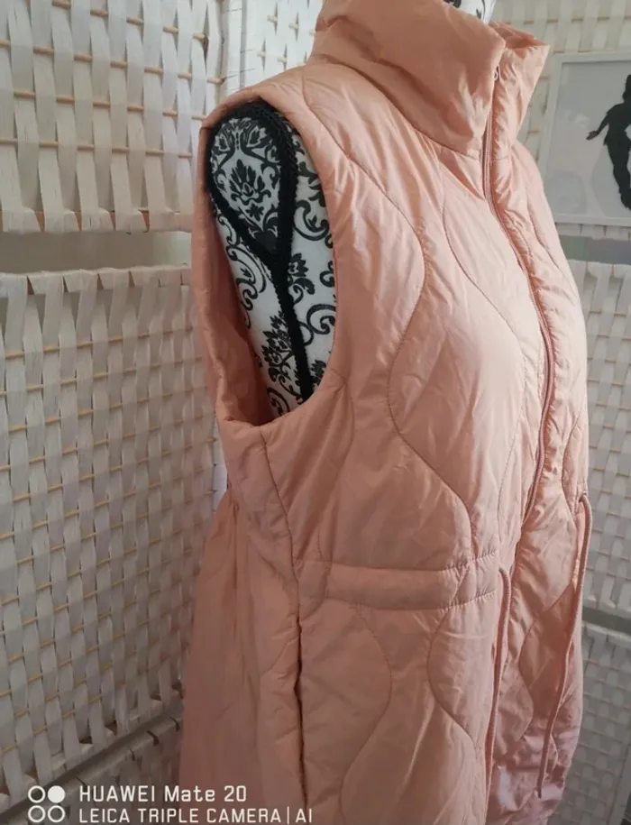 💕Jolie Doudoune longue sans manches Rose  Rinascimento - femme Taille M/ 38 💕 - photo numéro 9