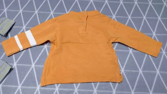 🦁Ensemble t-shirt ML et veste zippée, pik ouic, 3 mois - photo numéro 3
