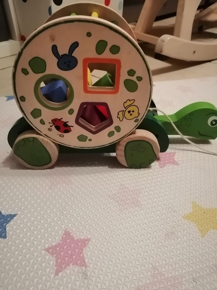 Tortue à tirer et  formes