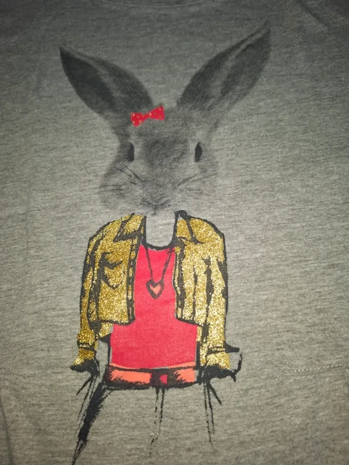 T-shirt tunique grise 8 ans - photo numéro 2