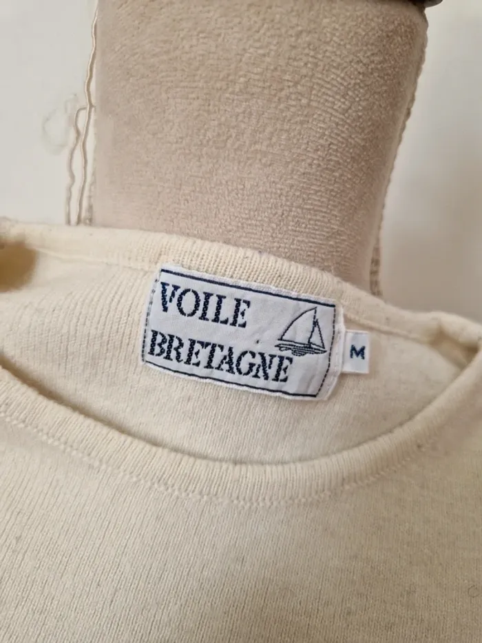 Pull marinière voile Bretagne rayé taille M - photo numéro 4