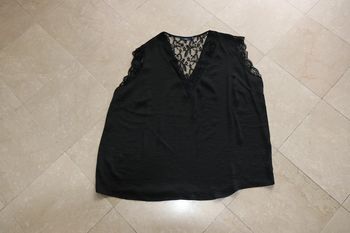 Kiabi - Blouse satinée avec dentelle - noir