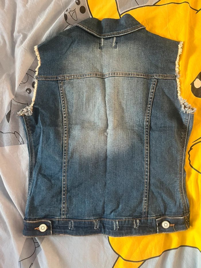 Veste en jean sans manche - photo numéro 2
