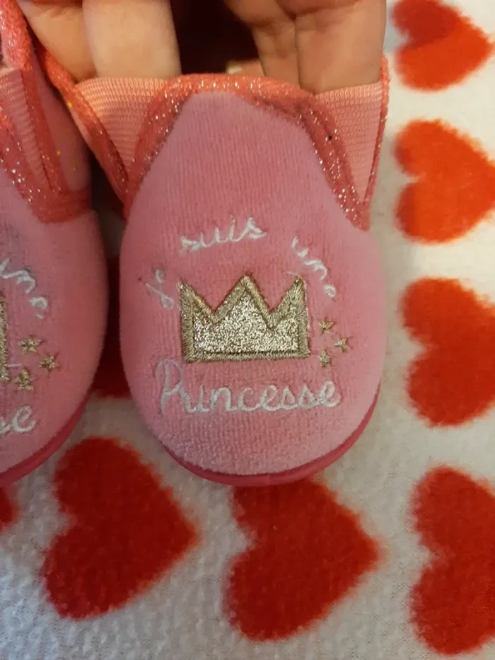 Chaussons pantoufles babygro pointure 25 fille - photo numéro 3