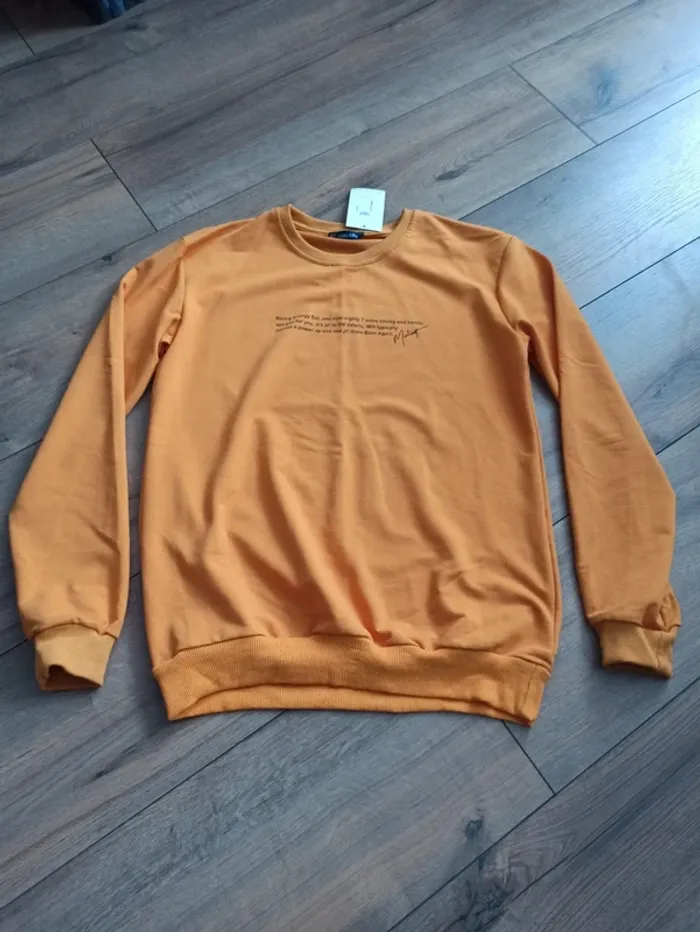 Pull fin homme manches longues moutarde M - photo numéro 2