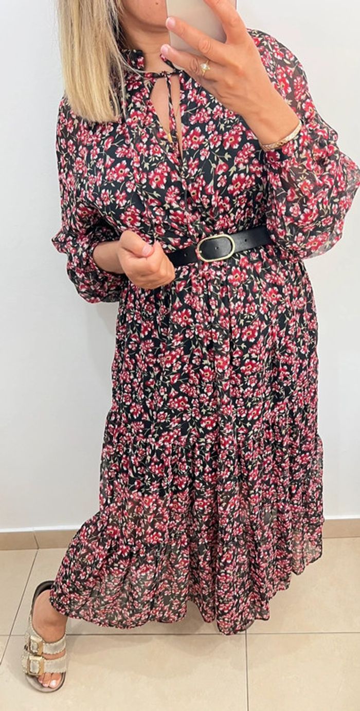 🌹 Robe longue fleurie Lefties Taille L - photo numéro 2