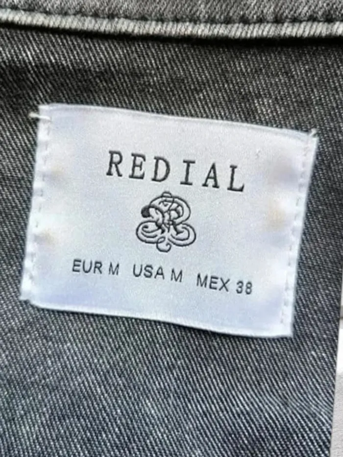 Veste jean Redial ,nuances de gris ,épaules froncés ,coupe droite , stretch - photo numéro 5