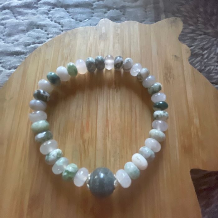 Bracelet en agate mousse - photo numéro 2