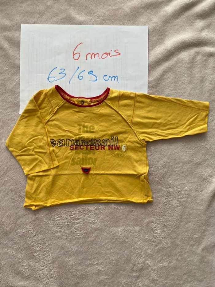 Lot 6 T-shirts manches longues - Disney, Orchestra, Catimini et autres - 6 mois - TBE - photo numéro 8