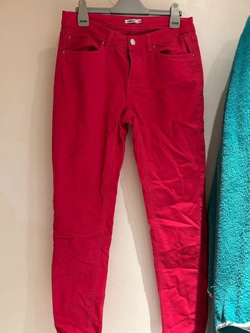 Pantalon slim rose fuchsia GEMO - Taille 40