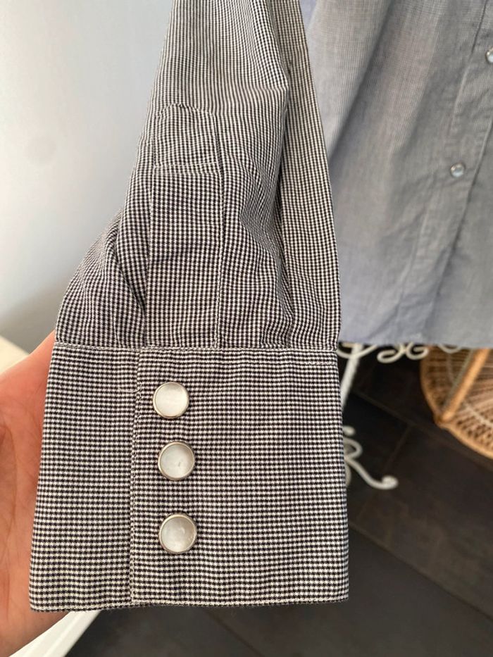Chemise Ventilo La Colline vichy noir et blanc taille M - photo numéro 6