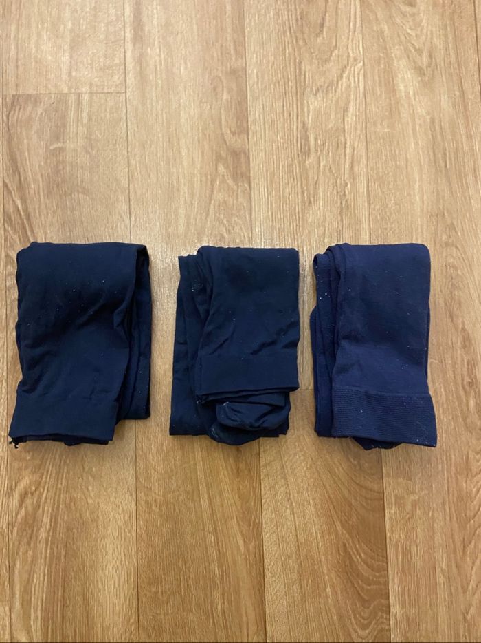 Lot de 3 paires de collants marine 5/6 ans - photo numéro 8
