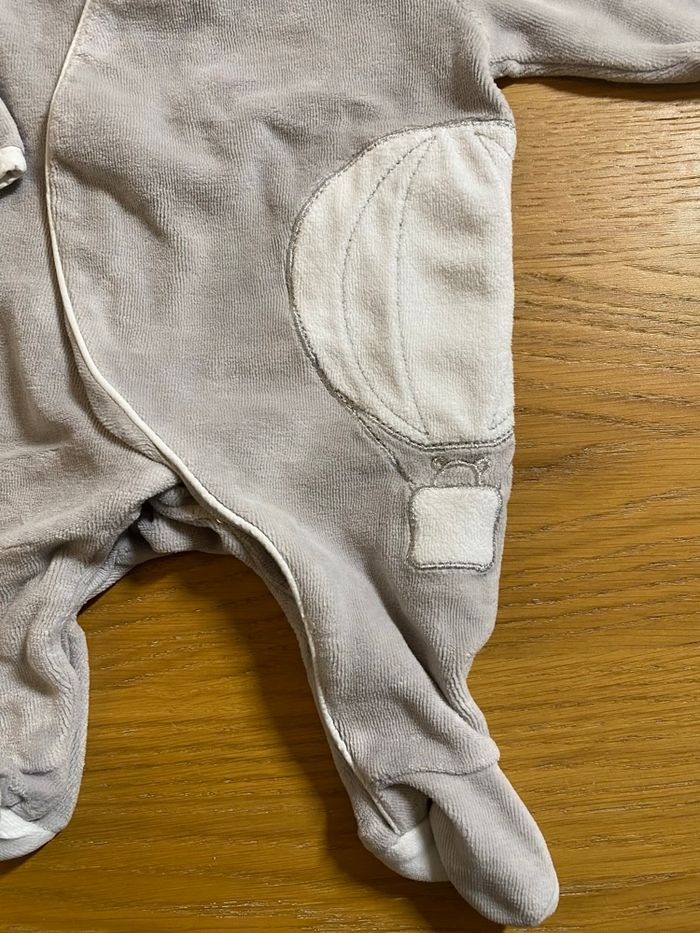 Obaïbi Pyjama Grenouillère mixte gris Taille Naissance - photo numéro 4
