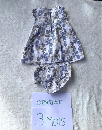 Robe cérémonie avec surcouche 3 mois