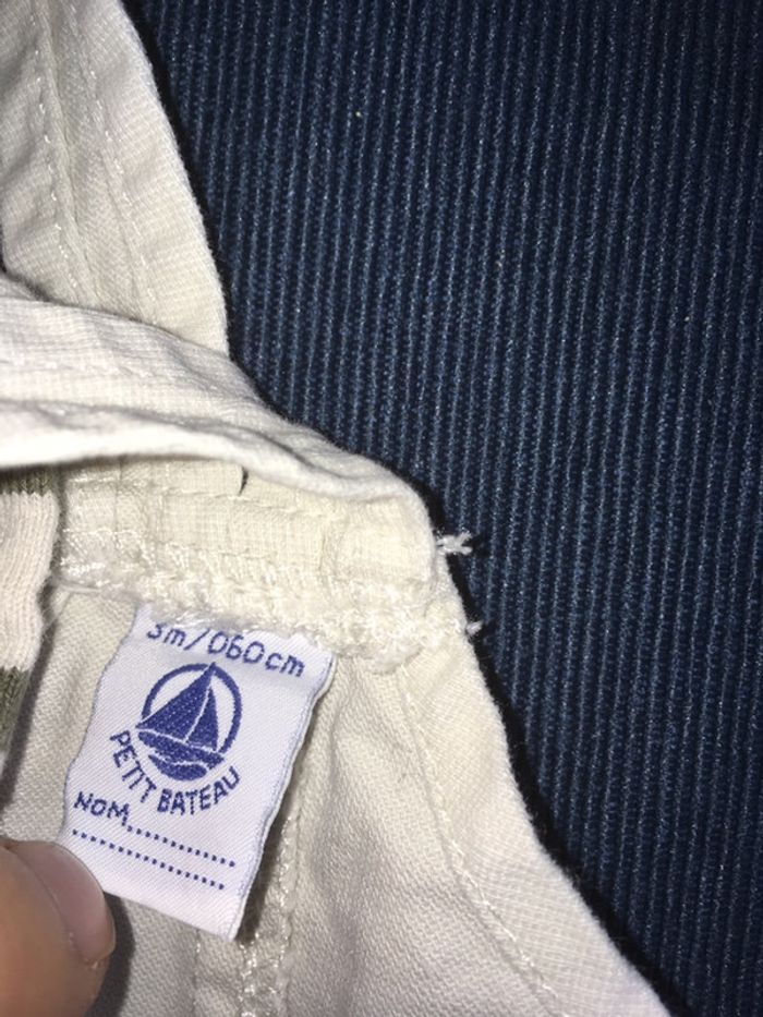 Ensemble salopette et polo Petit Bateau 3mois - photo numéro 5