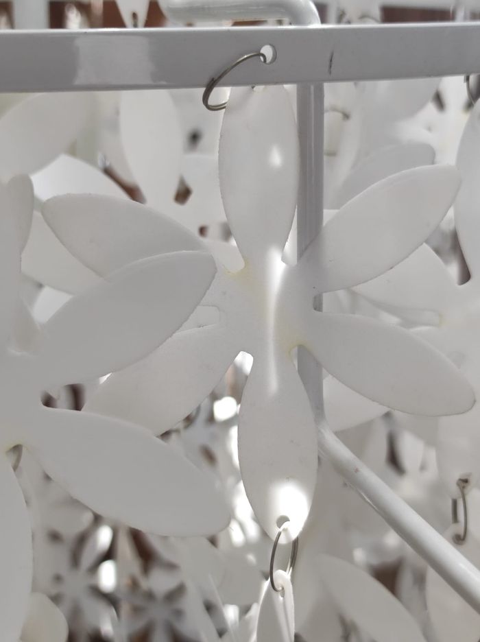 Suspension luminaire floral blanc - photo numéro 3