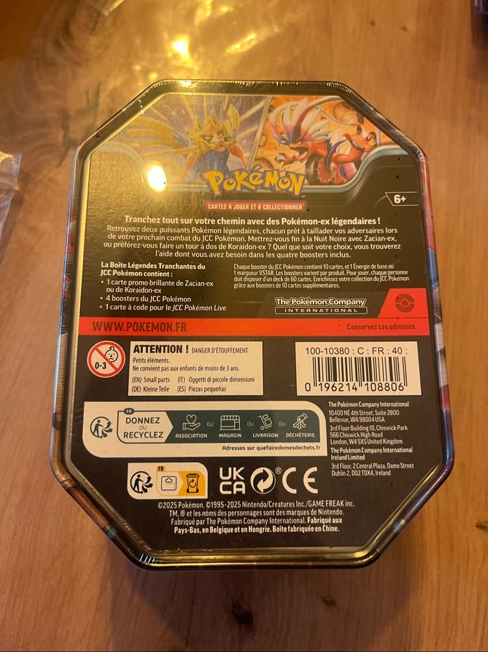 Pokémon Pokébox x2 Mai 2025 Zacian Ex et Koraidon Ex - photo numéro 7