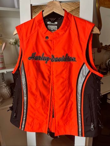 Veste sans manche réfléchissante moto Harley Davidson T.M femme TBE 🏍️