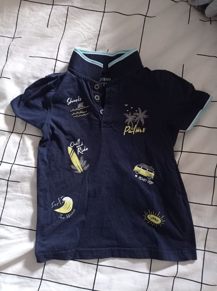 Polo bleu 5 ans