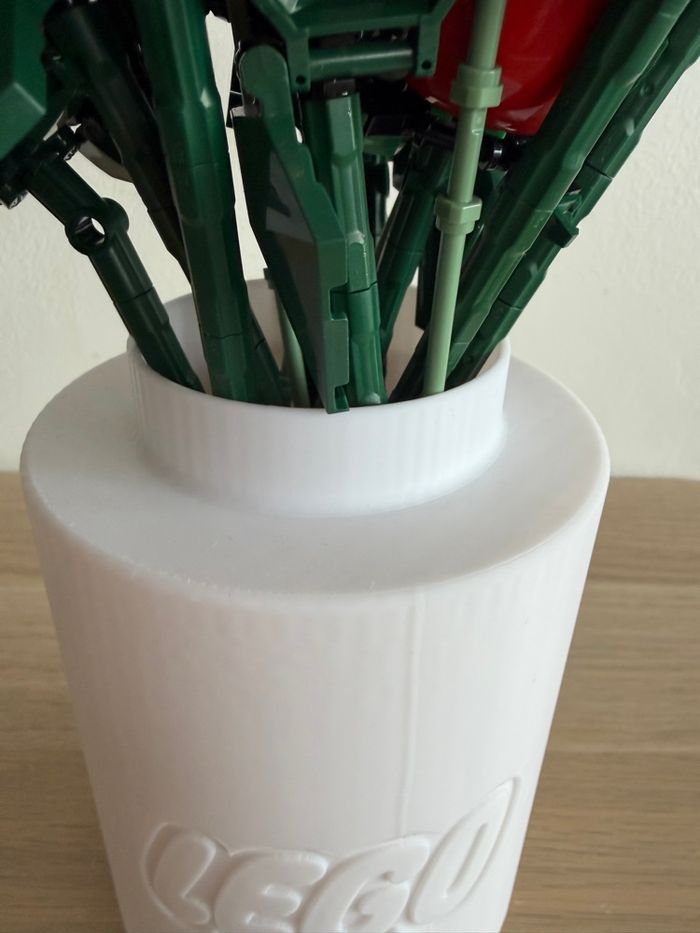 Vase écriture lego idéal fleurs lego botanicals 3D - photo numéro 2
