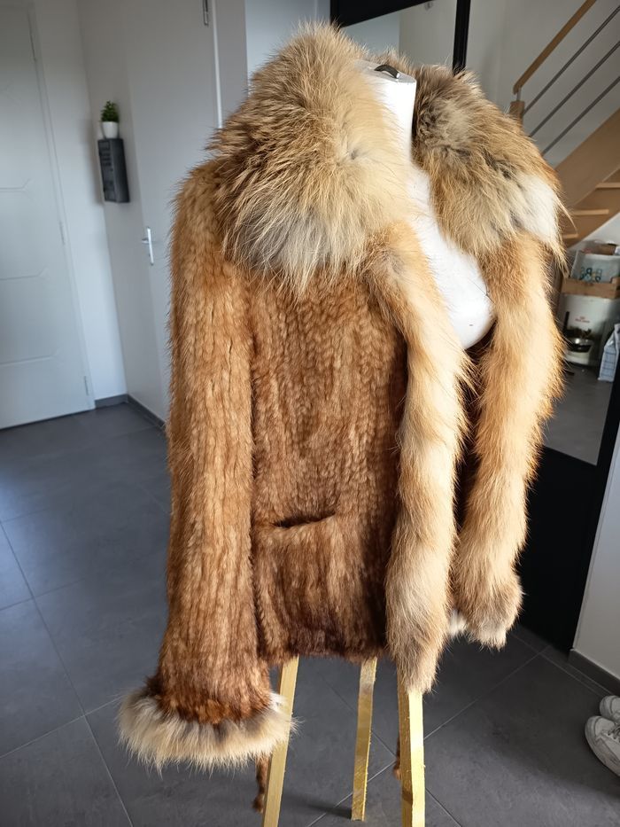 manteau vison tricoté influence paris 100% neuf taille 44 - photo numéro 3