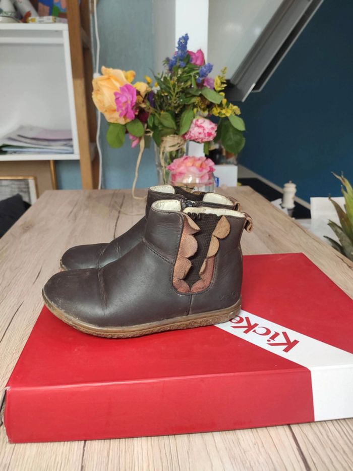 Bottines cuir marron Kickers 25 - photo numéro 3