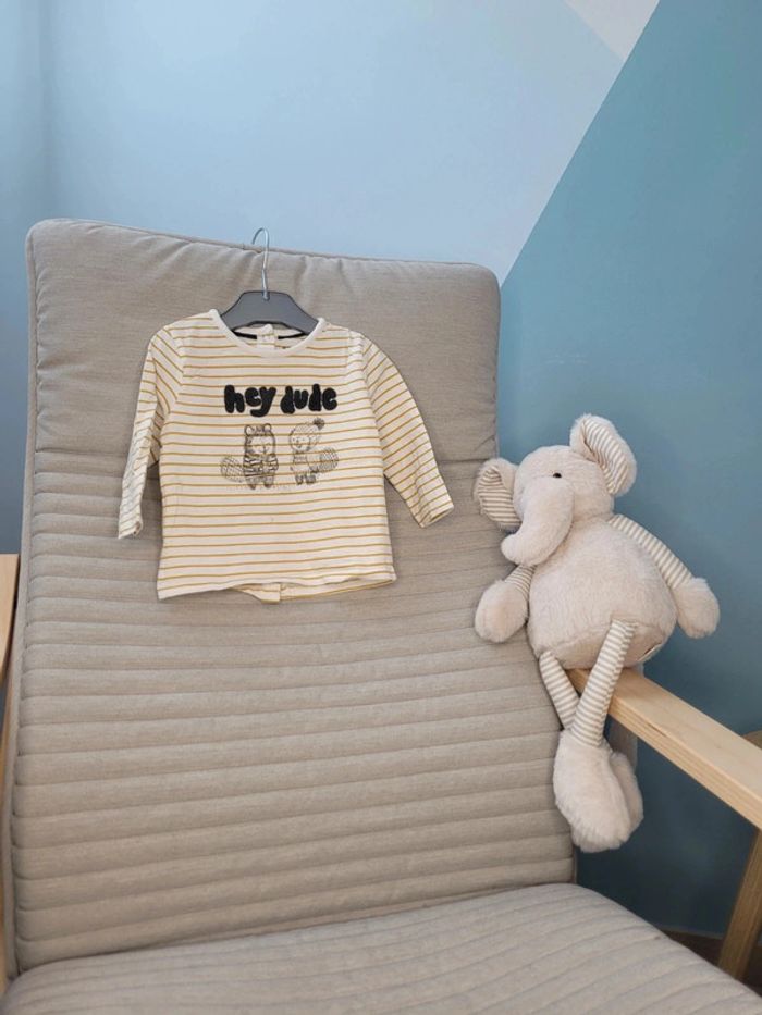 Tee shirt manches longues 12 mois - photo numéro 2