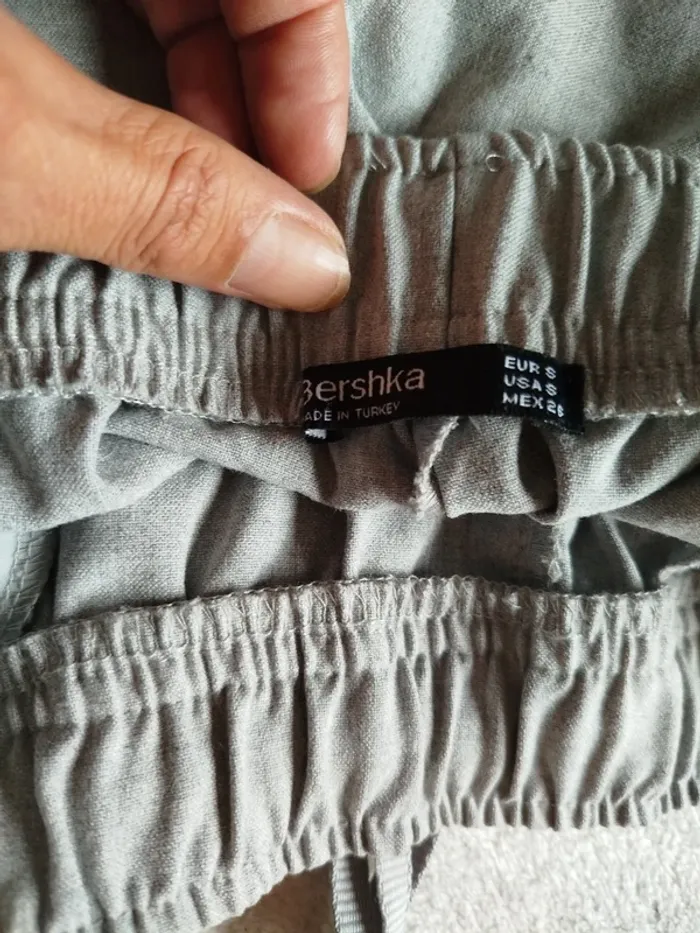 Pantalon gris femme 7/8 Chino Bershka taille S - photo numéro 5