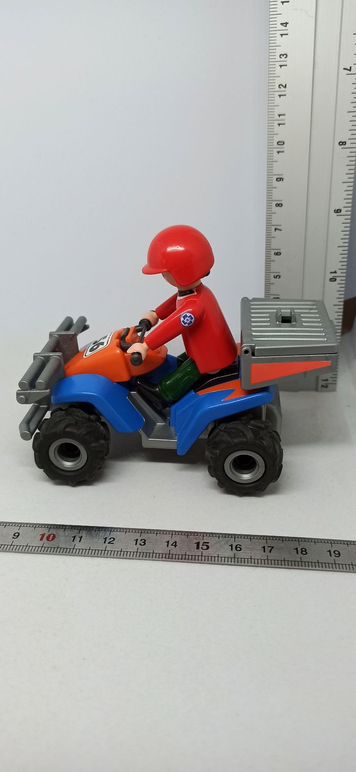 Homme secouriste avec quad à friction playmobil - photo numéro 6
