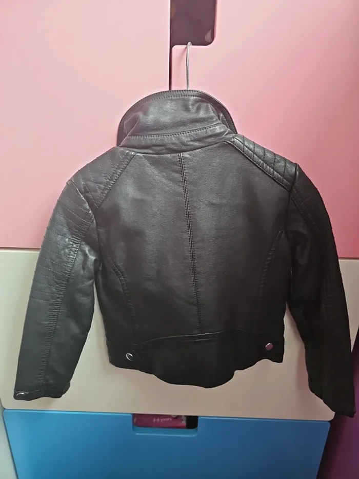 Veste simili cuir perfecto fille 3 ans - photo numéro 4
