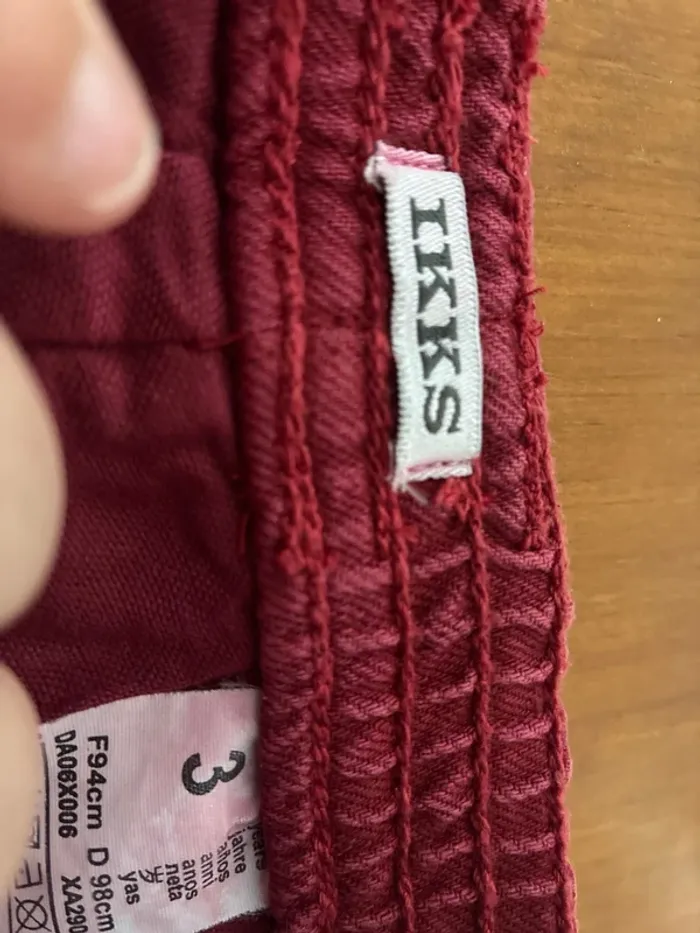 Jeans ikks bordeaux 3 ans - photo numéro 2