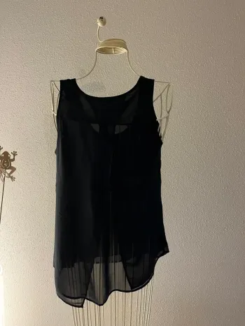 Top noir - transparent - L