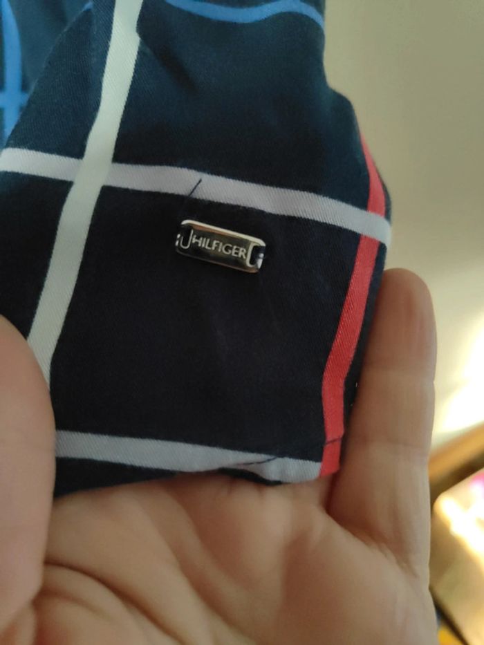 Chemise bleue marine quadrillée tommy Hilfiger - photo numéro 3