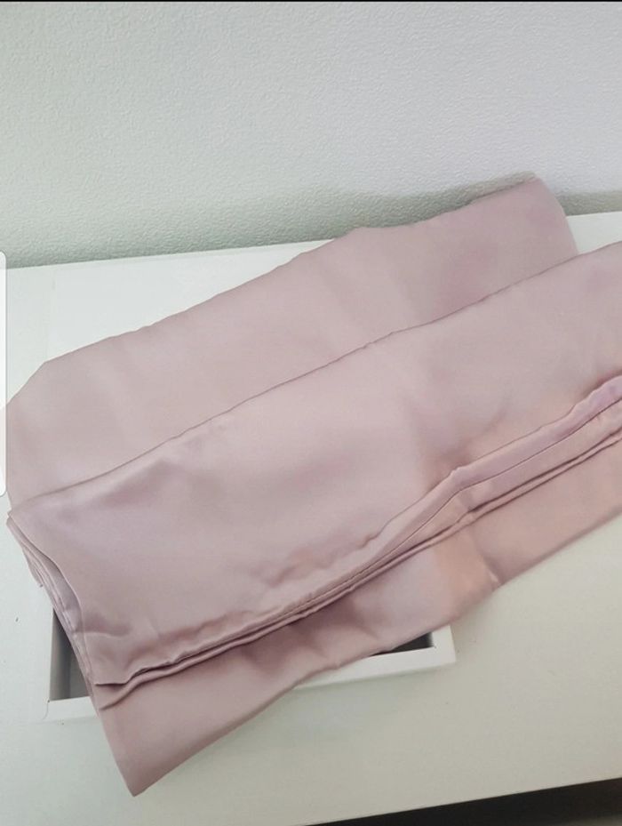 Taie en soie véritable rose - photo numéro 3