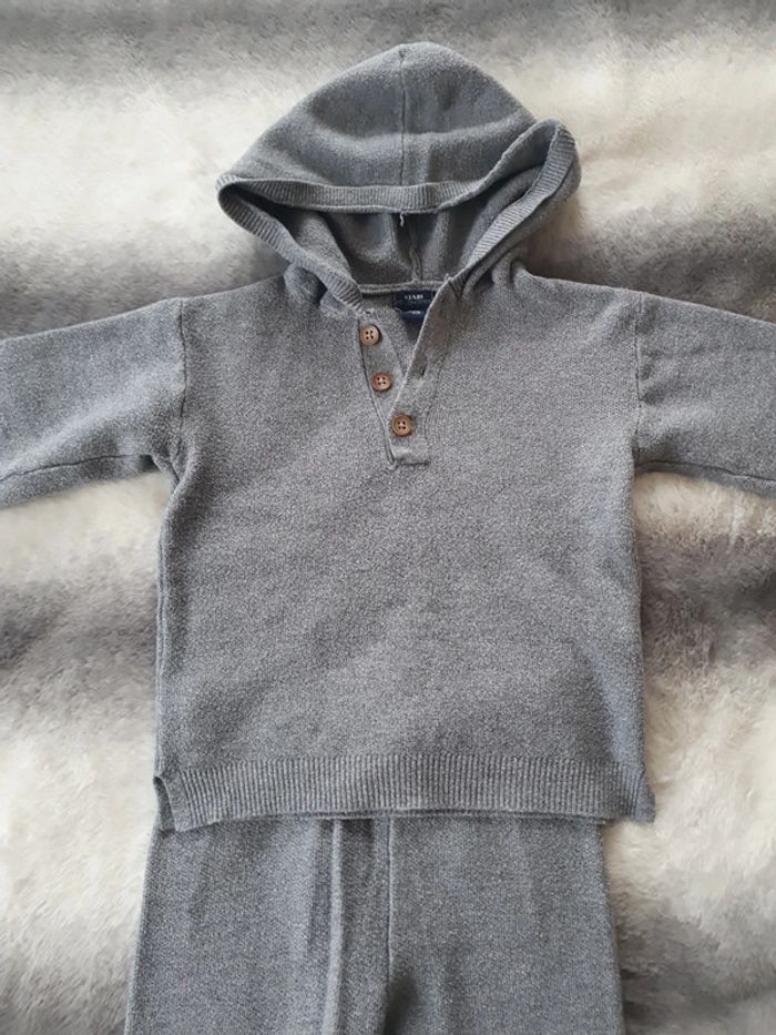 Ensemble maille gris kiabi 24 mois garçon - photo numéro 3